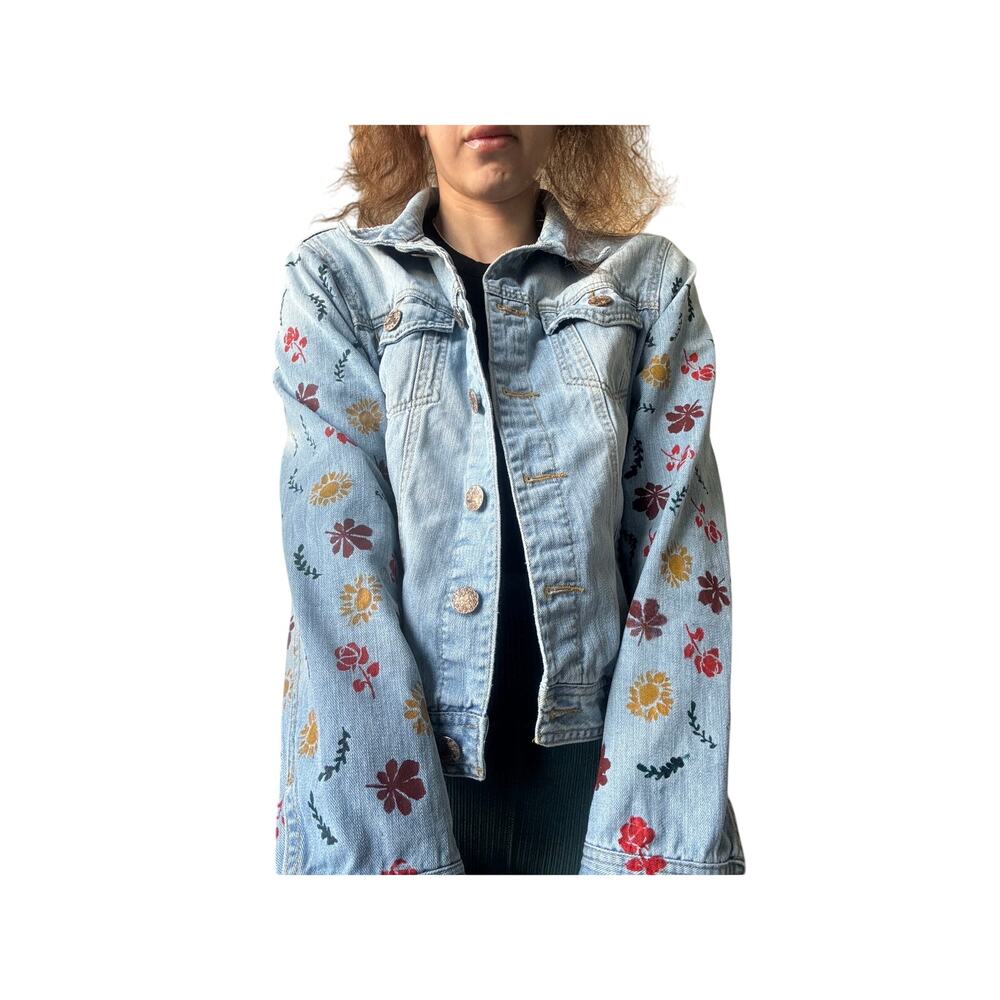 Painted denim jacket